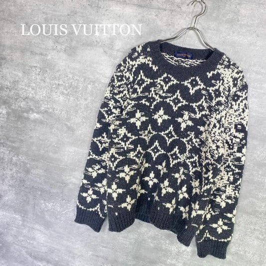 『LOUIS VUITTON』ルイヴィトン (XXL) モノグラム編みセーター