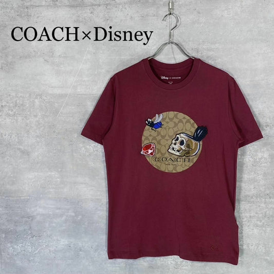 『COACH × Disney』コーチコラボ (S) プリント半袖Tシャツ