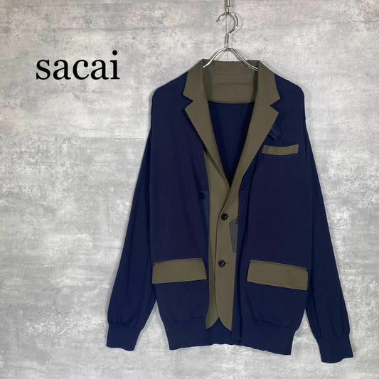 『sacai』サカイ (3) Suiting Mix Jacket カーディガン