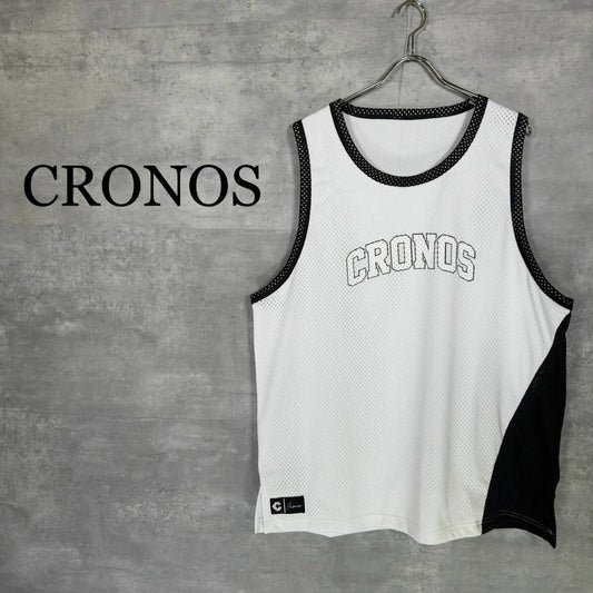 『CRONOS』クロノス (XL) バスケットボールシャツ メッシュタンクトップ
