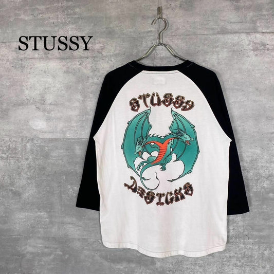 『STUSSY』ステューシー (S) 7分丈 ラグランスリーブ ロンT