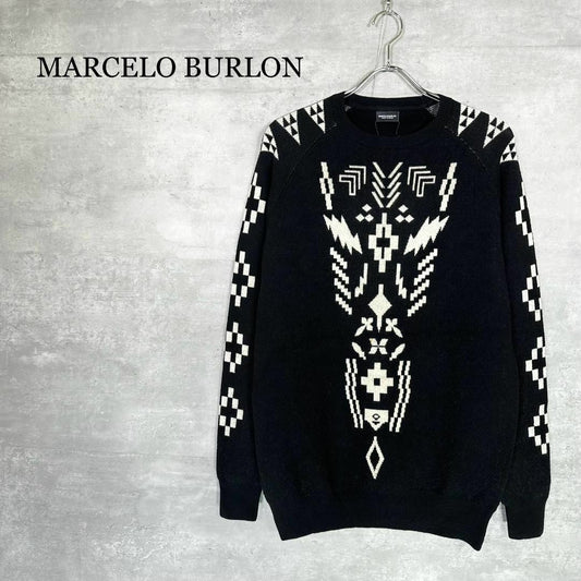 『MARCELO BURLON』マルセロバーロン (M) ウール ニットセーター