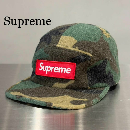 『Supreme』シュプリーム ボックスロゴ カモ柄ジェットキャップ