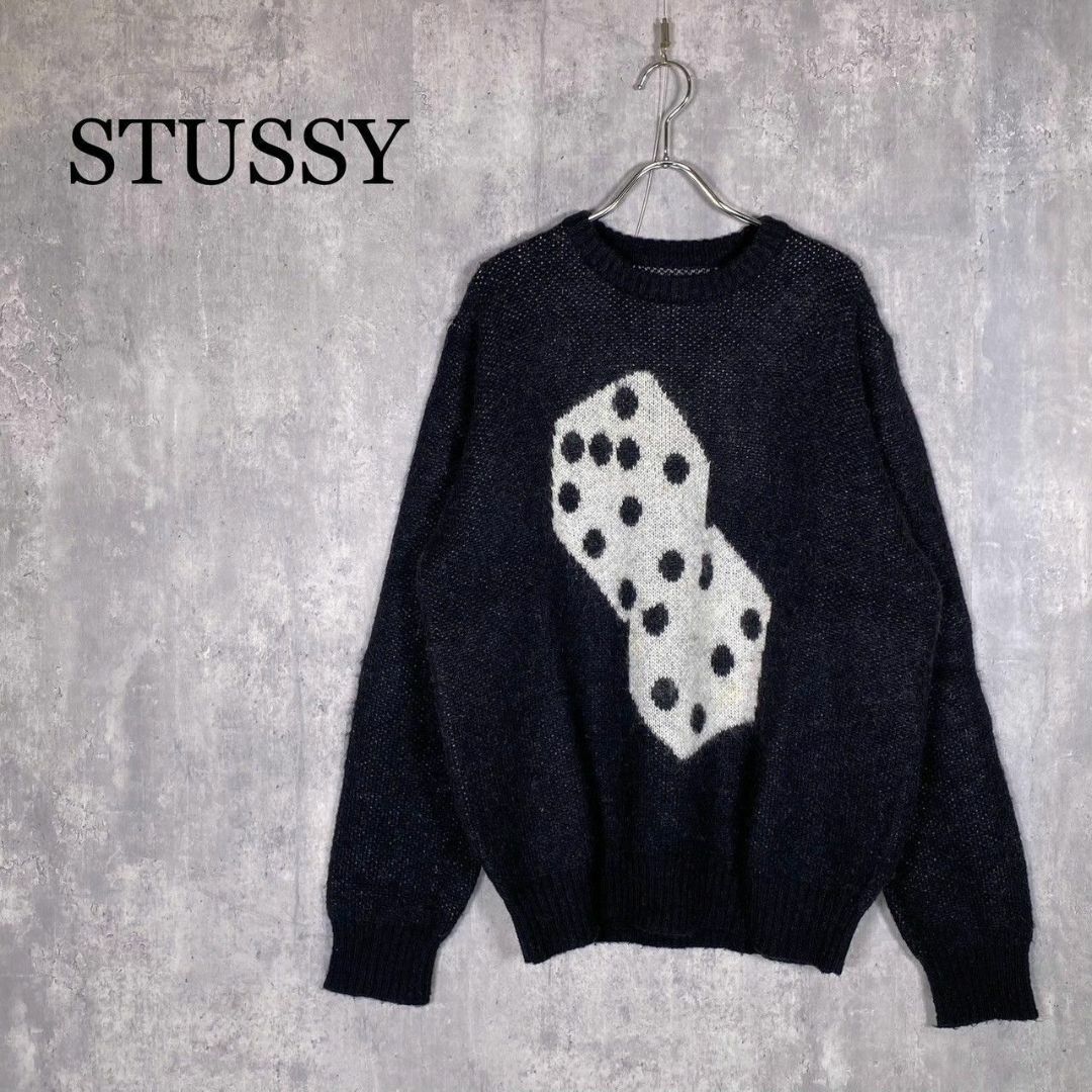 『STUSSY』ステューシー (M) フロントダイス長袖ニット