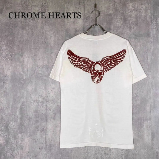 『CHROME HEARTS』クロムハーツ (M) スカルウィング 半袖Tシャツ