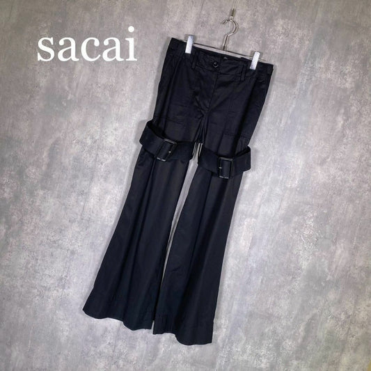 『sacai』サカイ (1) ベルト フレアパンツ
