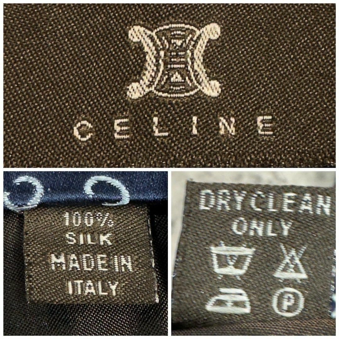 『CELINE』セリーヌ 総柄 シルクネクタイ