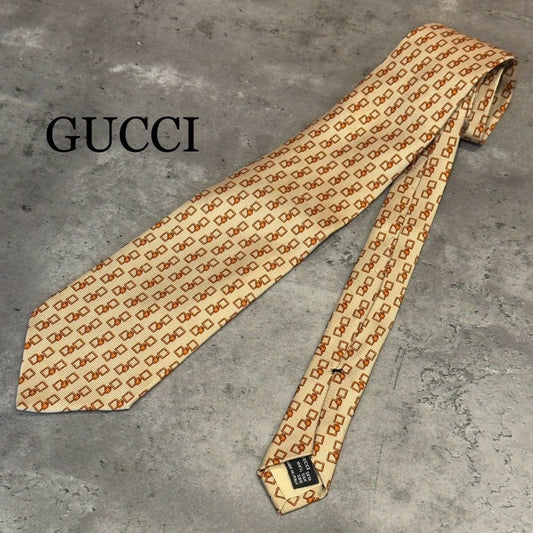 『GUCCI』グッチ 総柄シルクネクタイ