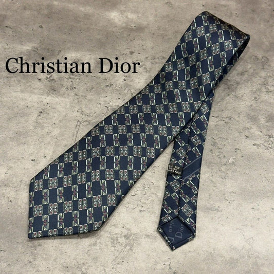 『Christian Dior』クリスチャンディオール 総柄ネクタイ