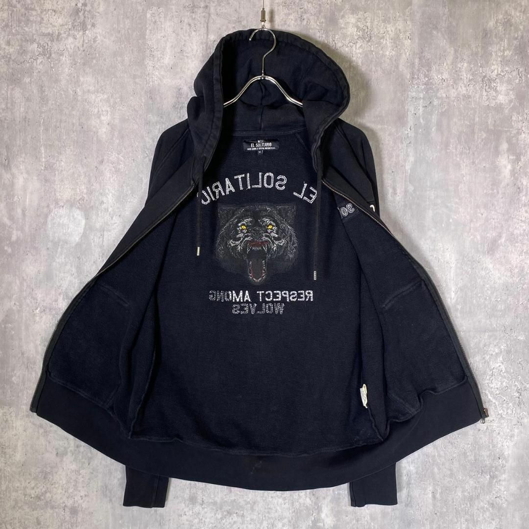 『EL SOLITARIO』エルソリタリオ (XL) リスペクト ジップパーカー