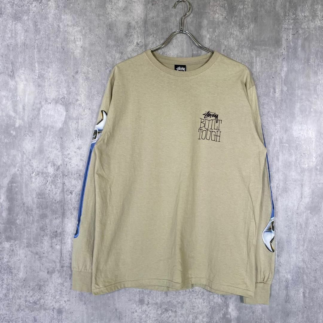 『STUSSY』ステューシー (M) スリーブプリント レンチ ロンTシャツ