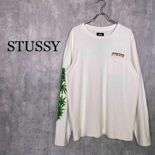 『STUSSY』ステューシー (L) Leaves L/S Crew ロンT