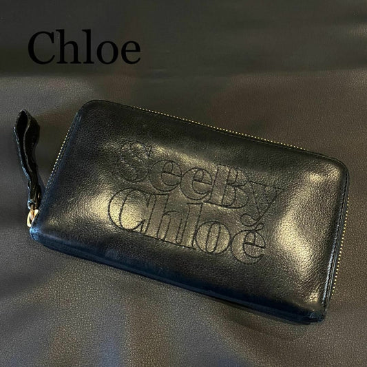『SEE BY CHLOE』シーバイクロエ ステッチロゴ ロングウォレット