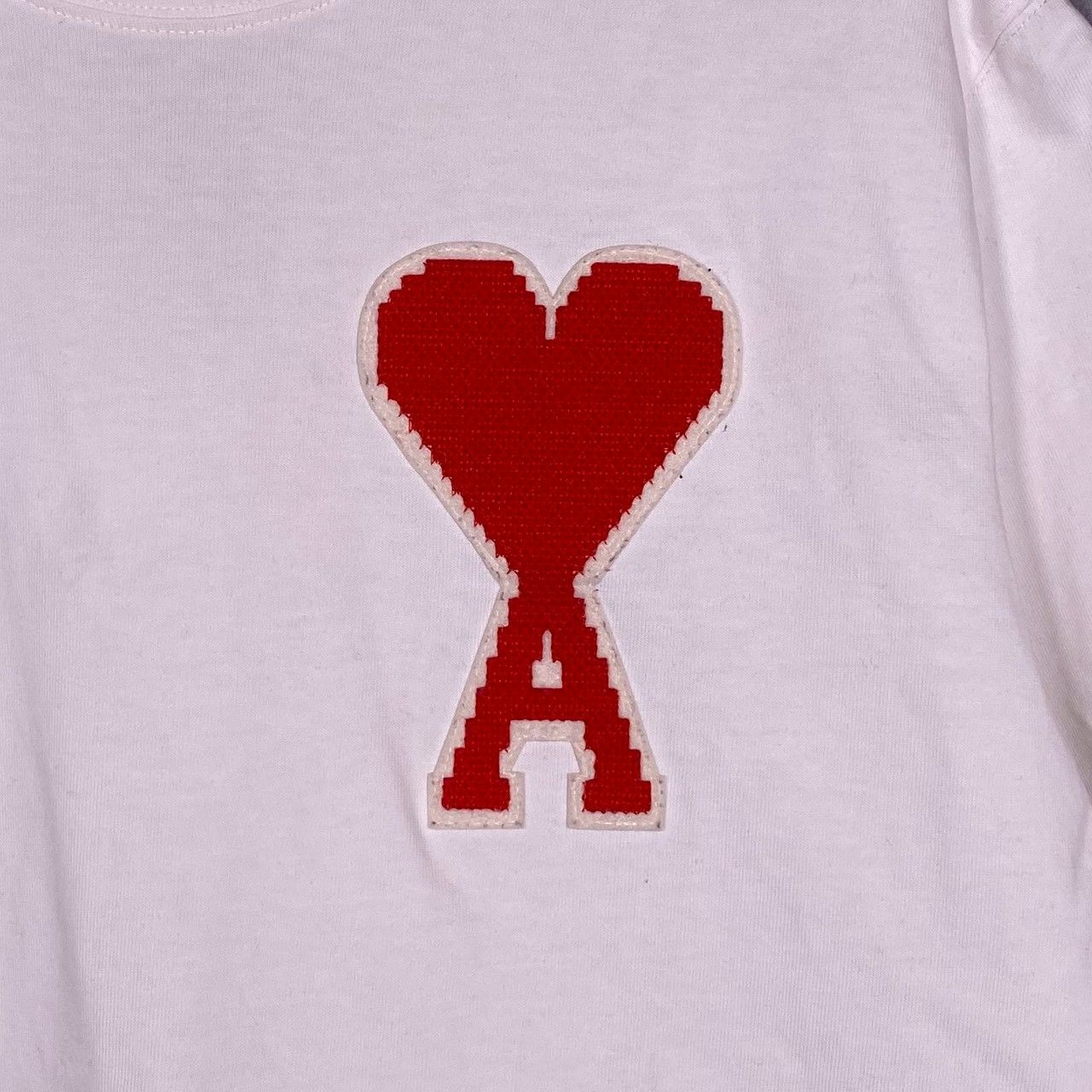 『Ami Alexandre Mattiussi』アミアレキサンドルマティッシュ (M) 刺繍ロゴ Tシャツ