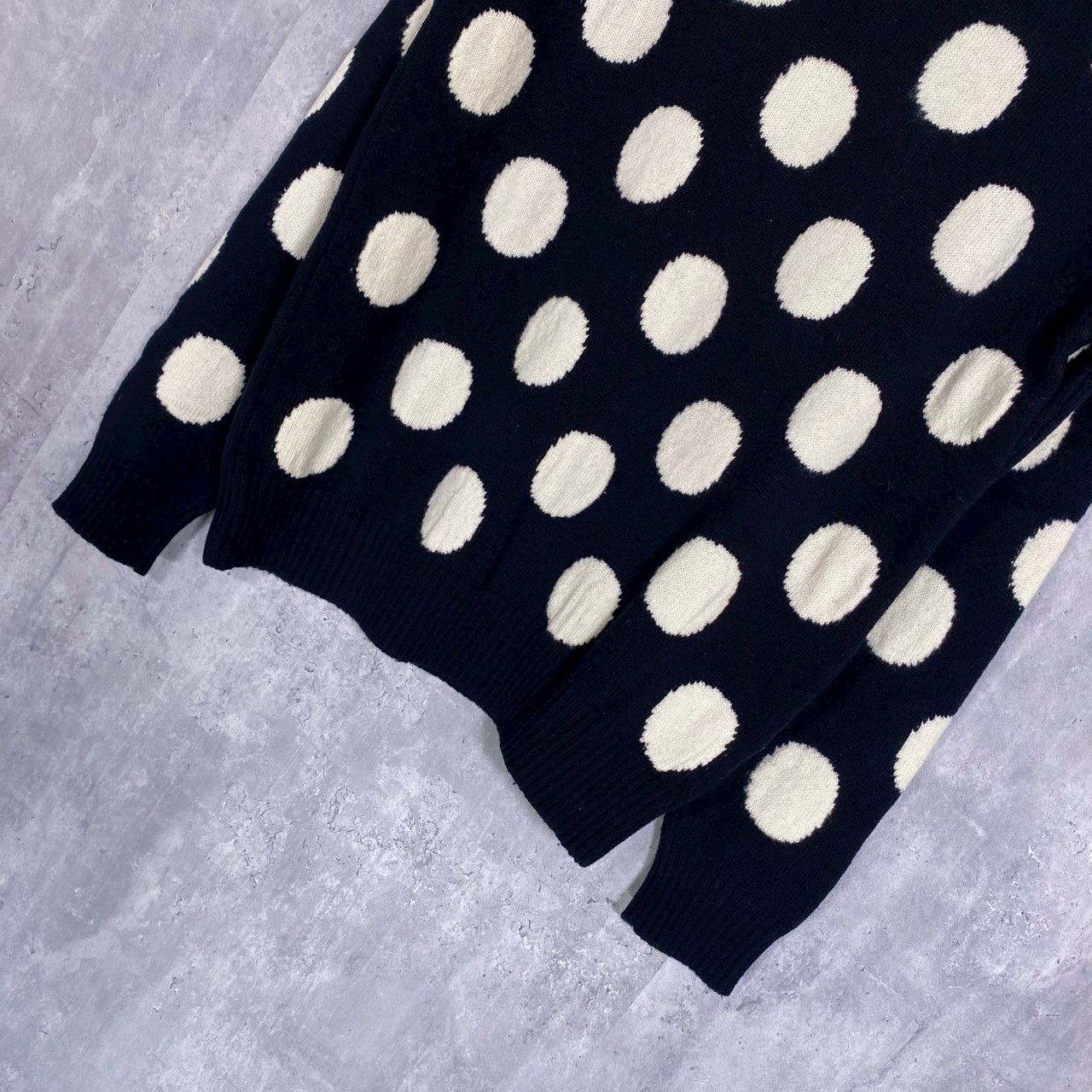 『Ami Alexander Mattiussi』アミアレキサンドルマティッシュ (S) ドット柄長袖 ニット セーター