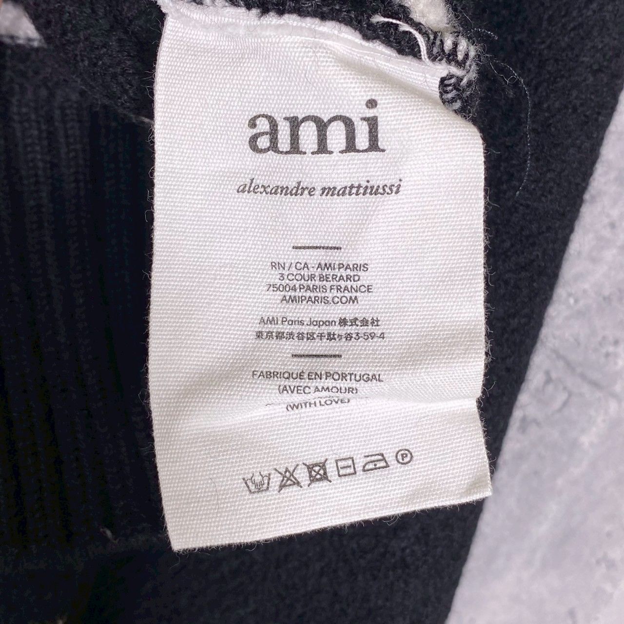 『AMI Alexander Mattiussi』アミアレキサンドルマティッシュ (L) ボーダー クルーネックセーター
