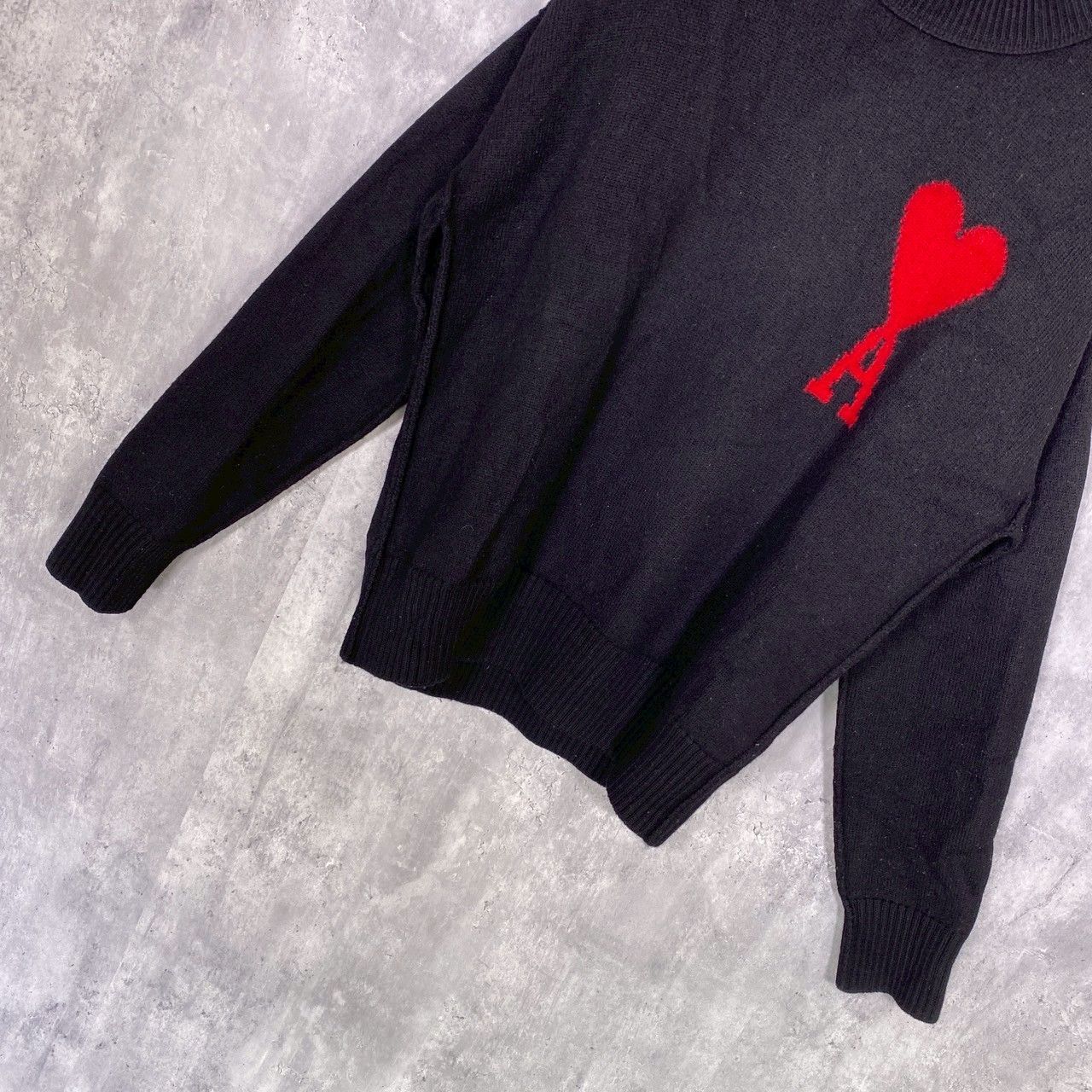 『AMI PARIS』アミパリス (M) ワンポイントロゴニット