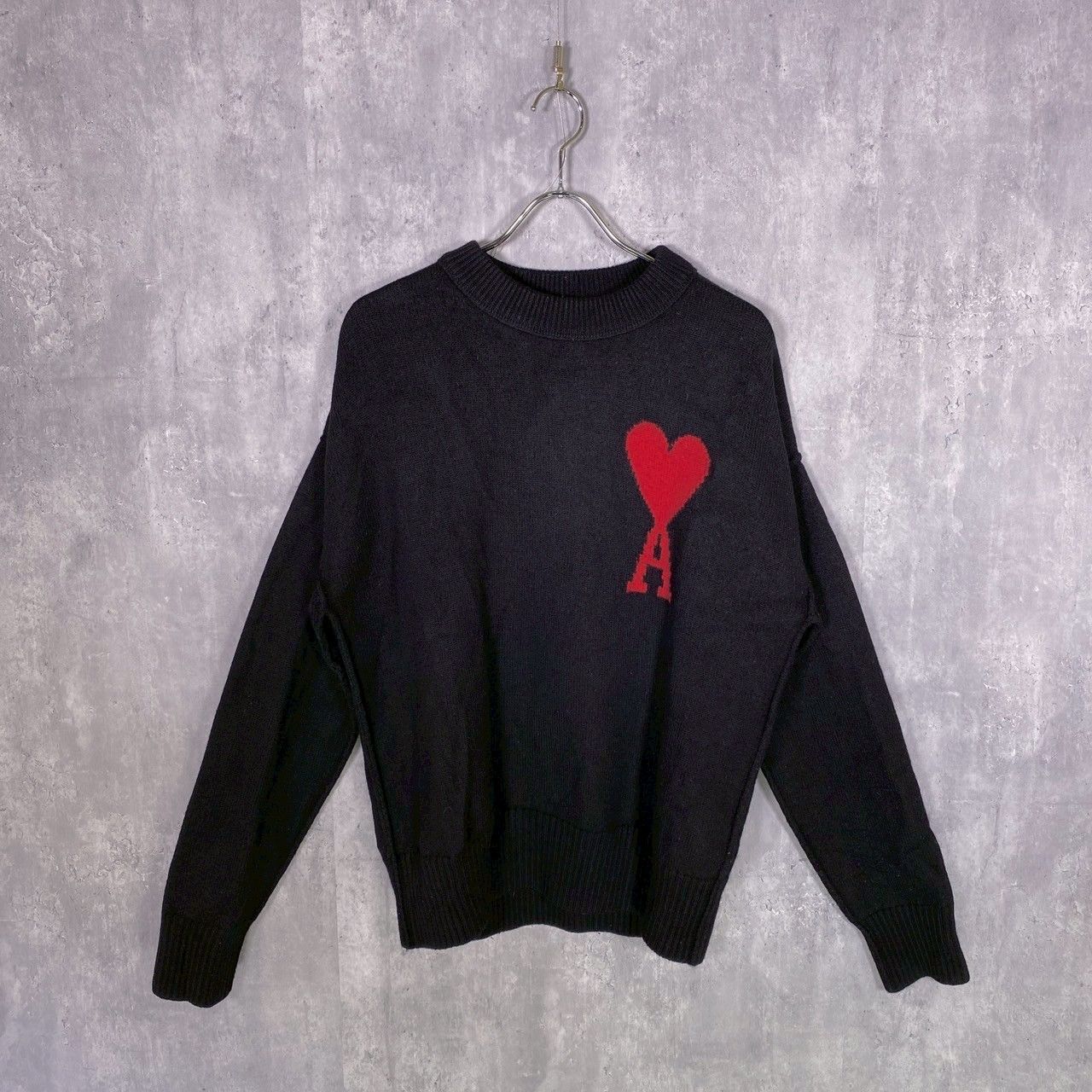 『AMI PARIS』アミパリス (M) ワンポイントロゴニット