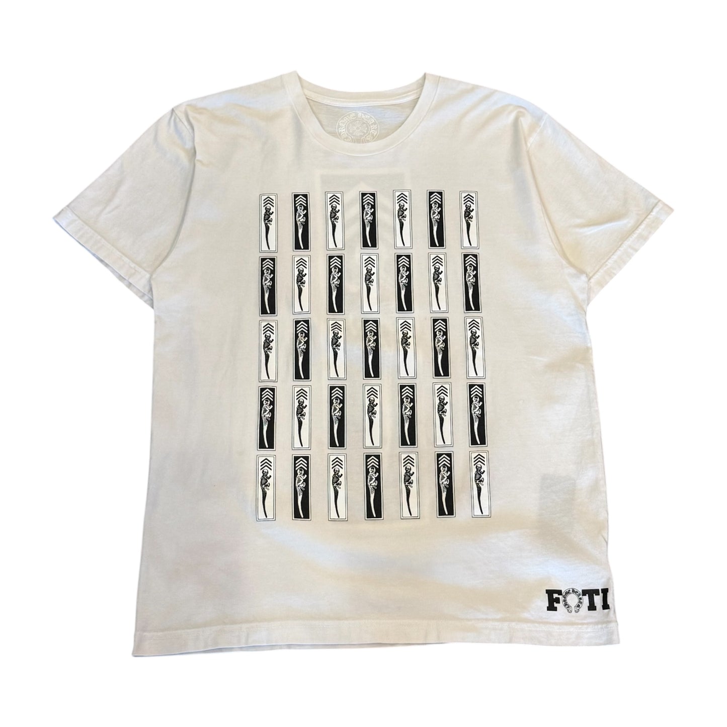 『CHROME HEARTS』クロムハーツ (L) プリントクルーネックTシャツ