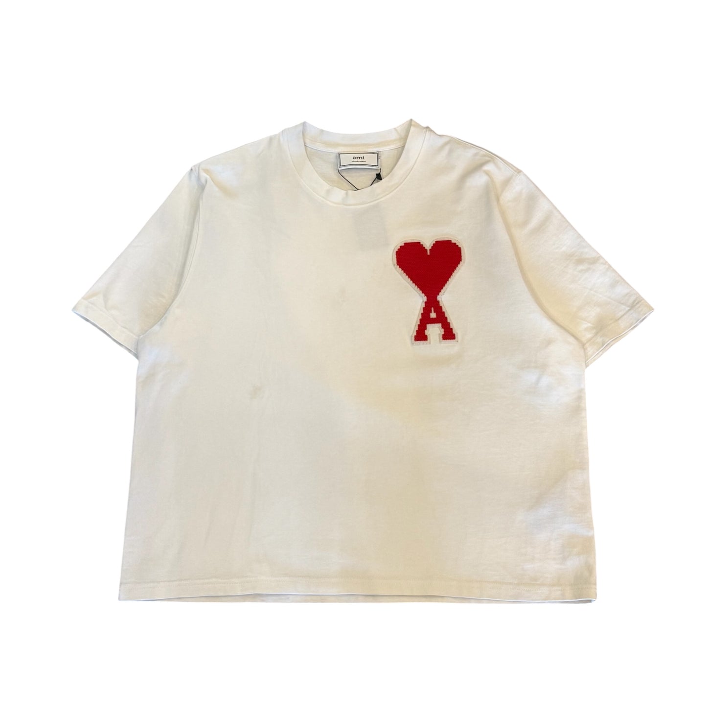 『Ami Alexandre Mattiussi』アミアレキサンドルマティッシュ (M) 刺繍ロゴ Tシャツ