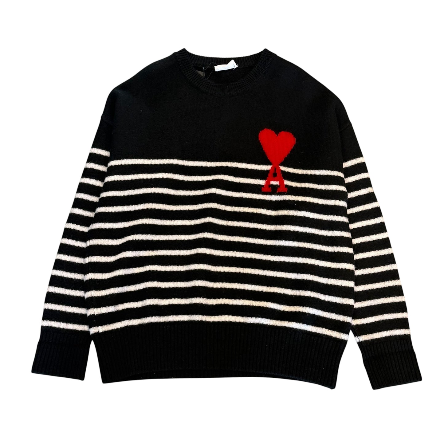 『AMI Alexander Mattiussi』アミアレキサンドルマティッシュ (L) ボーダー クルーネックセーター