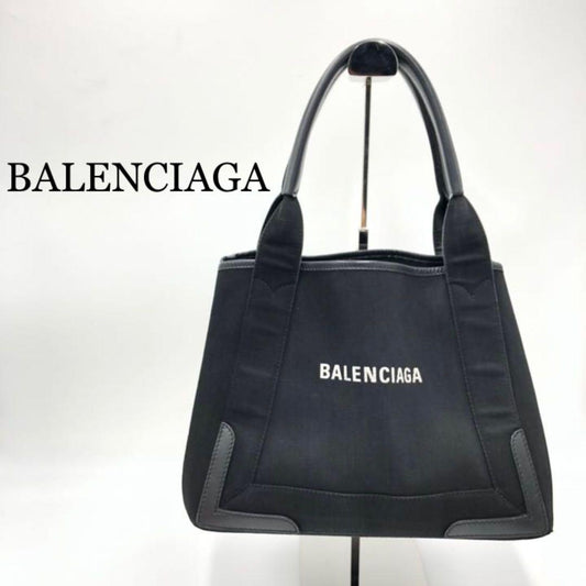 『BALENCIAGA』バレンシアガ ネイビーカバス S ハンドバック