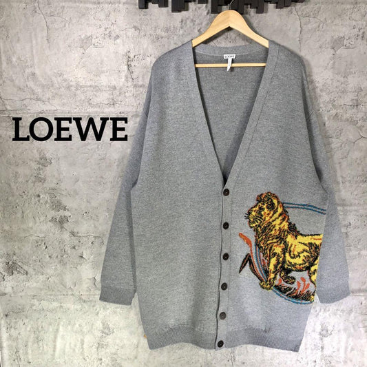 『LOEWE』ロエベ (L) モヘヤ混ロングカーディガン /オーバーサイズ