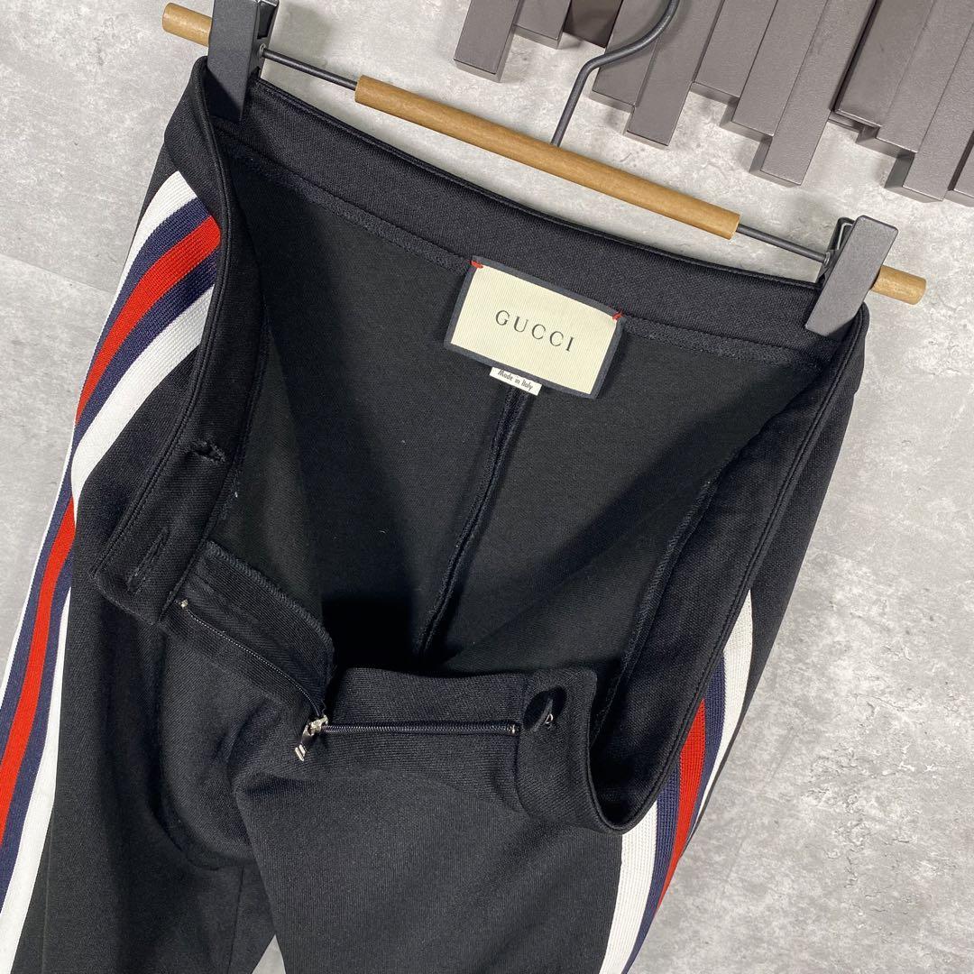『GUCCI』グッチ (S) フラワーエンブロイダリー トラックパンツ