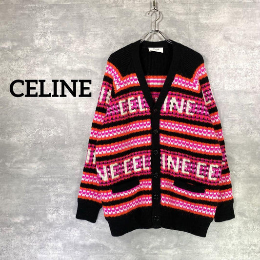 『CELINE』セリーヌ (XS) ジャガードニットカーディガン