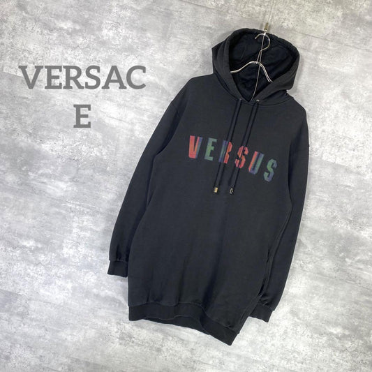 『VERSACE』ヴェルサーチ (S) プルオーバー ロングパーカー