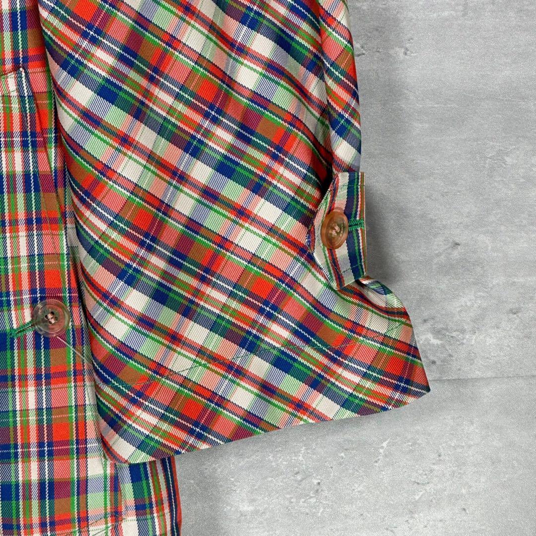 『Burberry』バーバリー (38) チェック柄 ステンカラーコート
