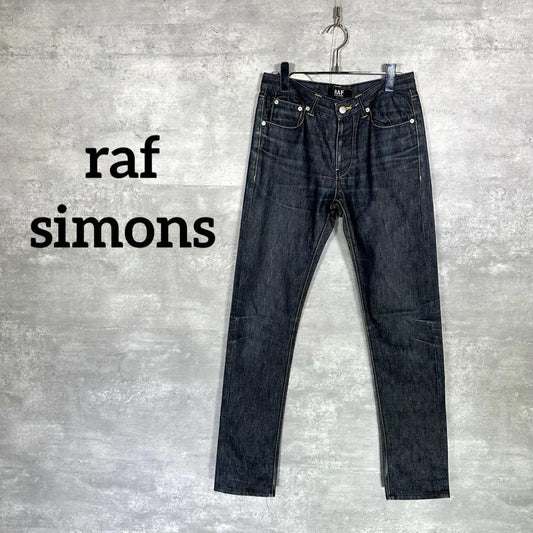 『raf simons』ラフシモンズ (30) レザーパッチ デニムパンツ