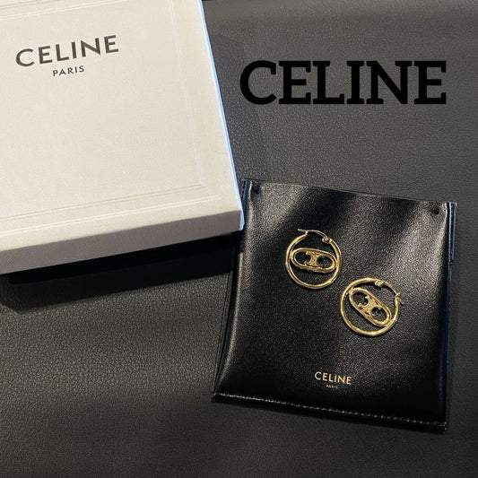 『CELINE』セリーヌ トリオンフ フープピアス / ゴールド