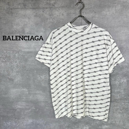 『BALENCIAGA』バレンシアガ (S) 総柄 Tシャツ