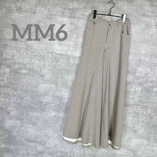 『MM6』エムエムシックス (36) ガンクラブチェック柄 フレアパンツ