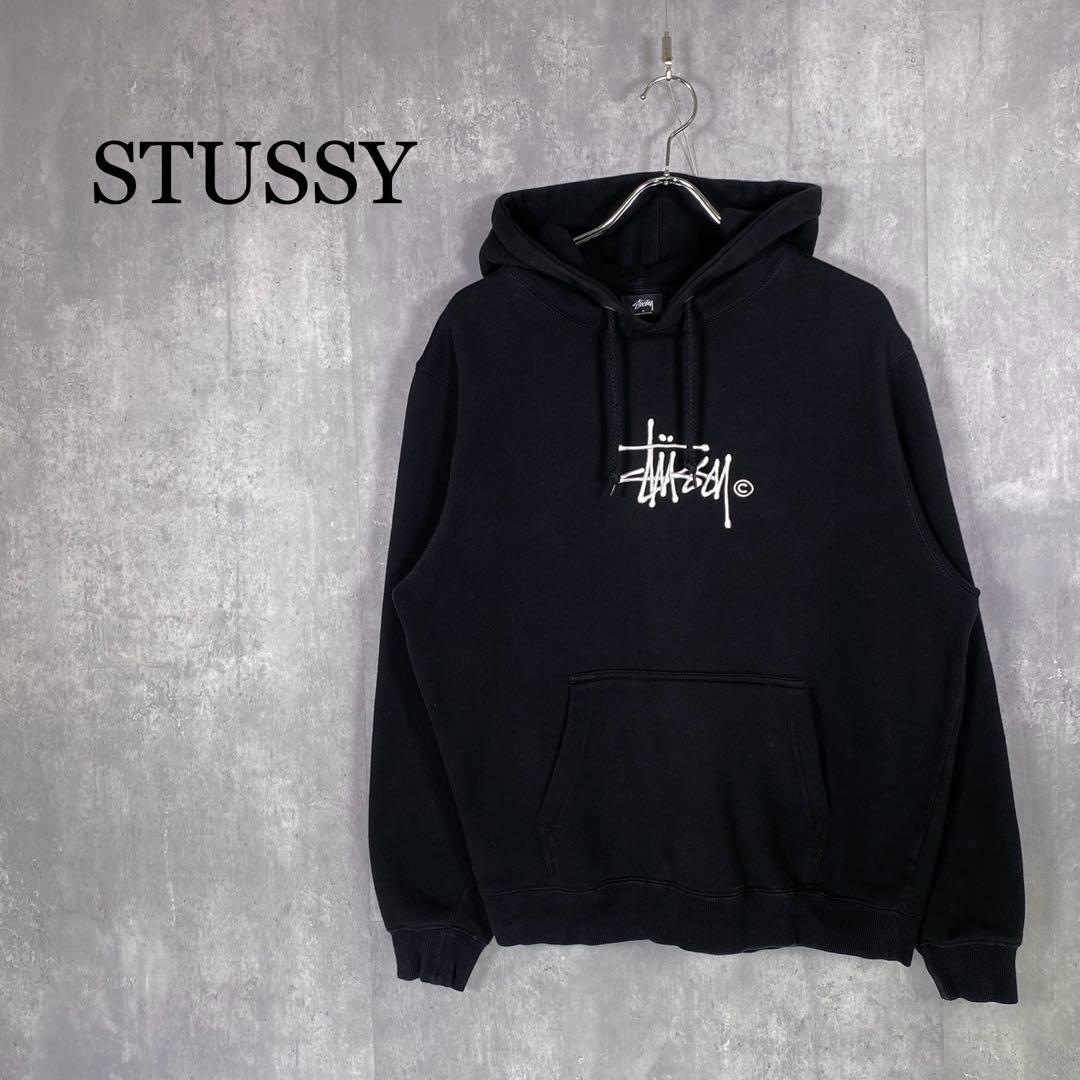 『STUSSY』ステューシー (S) フロントロゴ刺繍 プルオーバーフーディー